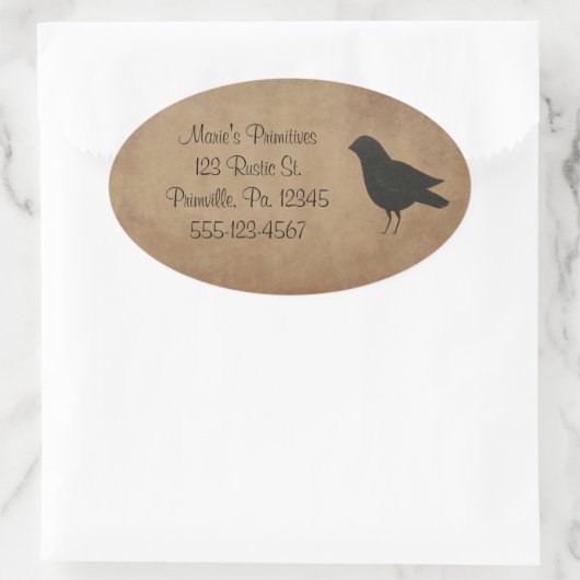 Crow-Aufkleber Ovaler Aufkleber (Tasche)