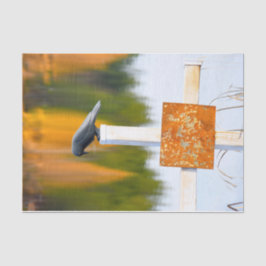 Crow Autumn Orange Decoupage Seidenpapier