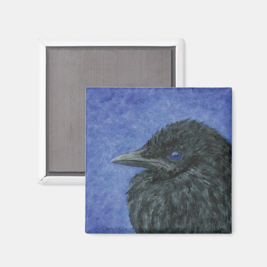 Crow Baby Magnet (Vorderseite/Rückseite)