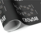 Crow Bar Funny Music Bird Puff Dark BG Geschenkpapier (Rolleneckpunkt)