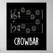Crow Bar Funny Music Bird Puff Dark BG Poster (Vorne)