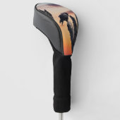 Crow bei Sonnenaufgang Golf Headcover (angewinkelt)