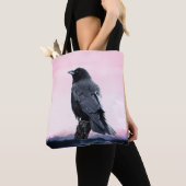 Crow bei Sonnenaufgang Tasche (Von Nahem)