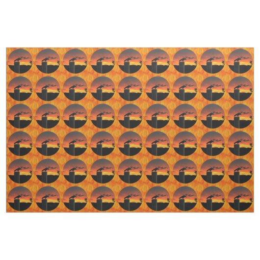 Crow bei Sunset v1 Stoff (Fat Quarter (45,7 x 55,9 cm))