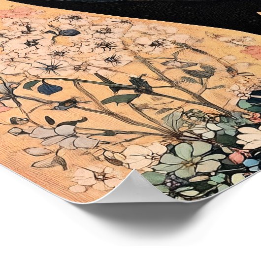 Crow Bird Abstrakte Malerei Poster (Ecke)