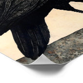 Crow Bird Abstrakte Malerei Poster (Ecke)