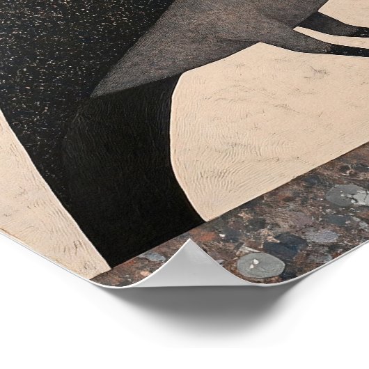 Crow Bird Abstrakte Malerei Poster (Ecke)