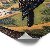 Crow Bird Abstrakte Malerei Poster (Ecke)