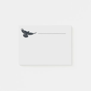 Crow Bird Art Collection Post-it Klebezettel