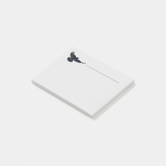 Crow Bird Art Collection Post-it Klebezettel (angewinkelt)