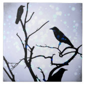 Crow Bird auf Tree Bird 94 Fliese (Vorderseite)