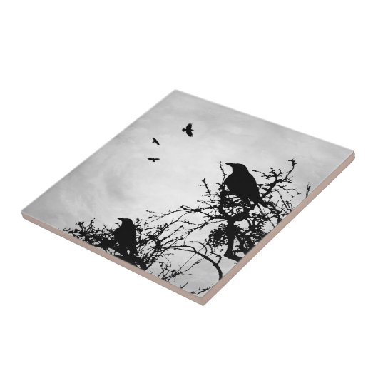 Crow-Bird-Design 43 Fliese (Seite)