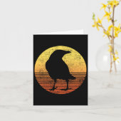 Crow Bird Lover Raven Vintag Karte (Gelbe Blume)