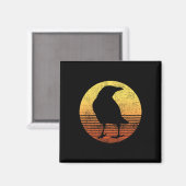 Crow Bird Lover Raven Vintag Magnet (Vorderseite/Rückseite)