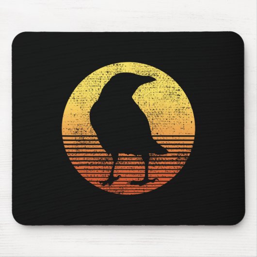 Crow Bird Lover Raven Vintag Mousepad (Vorne)