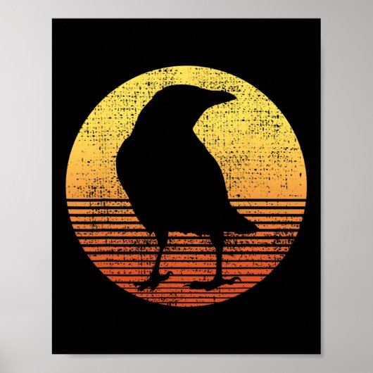 Crow Bird Lover Raven Vintag Poster (Vorne)