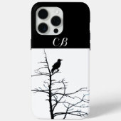 Crow Bird Modern Line Zeichn Art Individuelle Name Case-Mate iPhone Hülle (Rückseite)