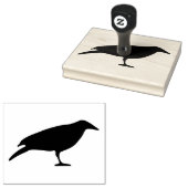 Crow Bird, Schwarze Silhouette, 4" x 5" Gummi Brie Gummistempel (Stempel)