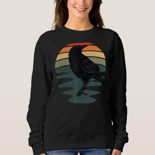 Crow Bird Silhouette Bird Sweatshirt (Vorderseite)