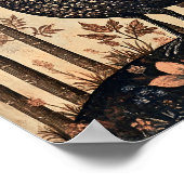 Crow Bird Whimsical Painting Poster (Ecke)