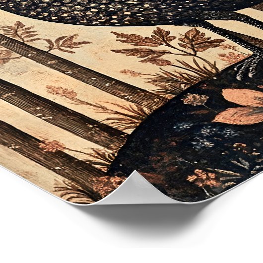 Crow Bird Whimsical Painting Poster (Ecke)