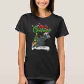 Crow Bird Xmas Decorations Santa Crow Christmas T-Shirt (Vorderseite)