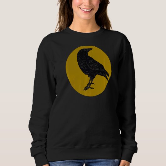 Crow Birds Vintag Sunset Bird Silhouette Sweatshirt (Vorderseite)