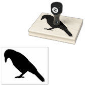 Crow, Black Bird Silhouette, 4" x 5" Gummi Briefma Gummistempel (Stempel)