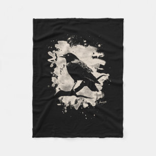 Crow bleached look fleecedecke