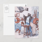 Crow & Bunnies haben Tee Postkarte (Vorne/Hinten)