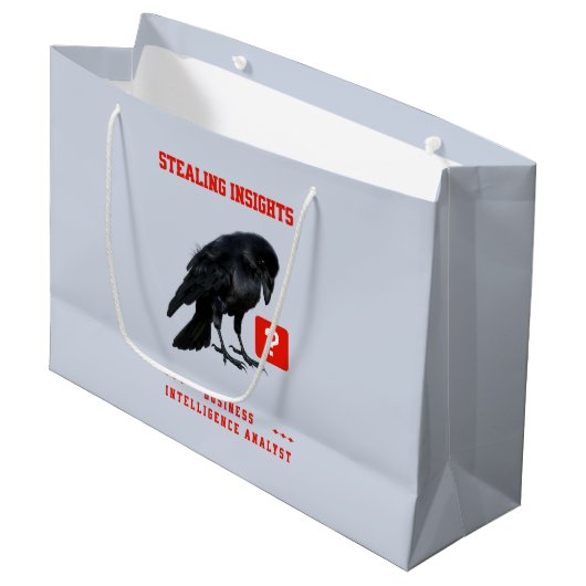 Crow Business Intelligence-Analyst Große Geschenktüte (Vorderseite Schrägansicht)