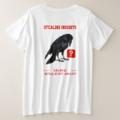 Crow Business Intelligence-Analyst Große Größe T-Shirt (Design Rückseite)
