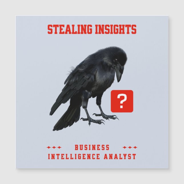 Crow Business Intelligence-Analyst Magnetkarte (Vorderseite)