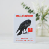 Crow Business Intelligence-Analyst Postkarte (Stehend Vorderseite)