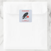 Crow Business Intelligence-Analyst Quadratischer Aufkleber (Tasche)