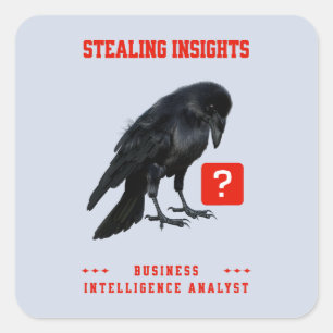 Crow Business Intelligence-Analyst Quadratischer Aufkleber