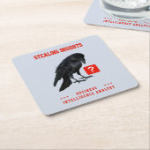 Crow Business Intelligence-Analyst Rechteckiger Pappuntersetzer (angewinkelt)
