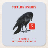 Crow Business Intelligence-Analyst Rechteckiger Pappuntersetzer (Vorderseite)