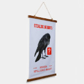 Crow Business Intelligence-Analyst Wandteppich Mit Holzrahmen (Gewinkelt)