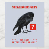 Crow Business Intelligence-Analyst Weinetikett (Einzelnes Label)