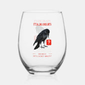 Crow Business Intelligence-Analyst Weinglas Ohne Stiel (Rückseite)