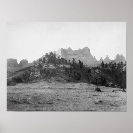 Crow Butte bei Ft. Robinson Fotograph Poster (Vorne)