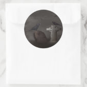 Crow-Cemetaraufkleber Runder Aufkleber (Tasche)