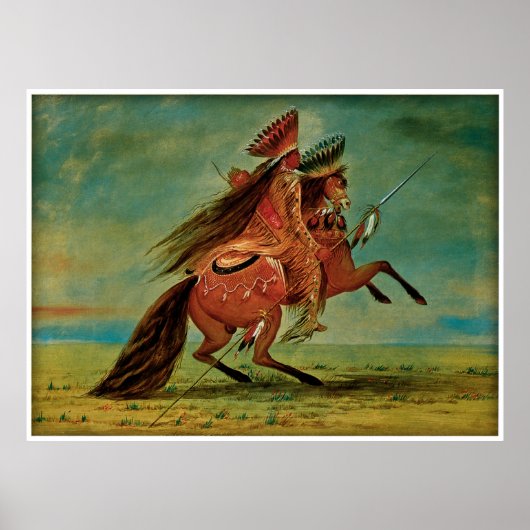 Crow Chief von George Catlin 1850 Poster (Vorne)
