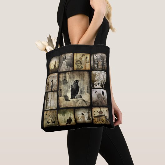 Crow Collage Art Tasche (Von Nahem)