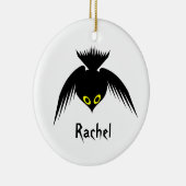 Crow Custom Gothic Medallion Keramik Ornament (Rechts)