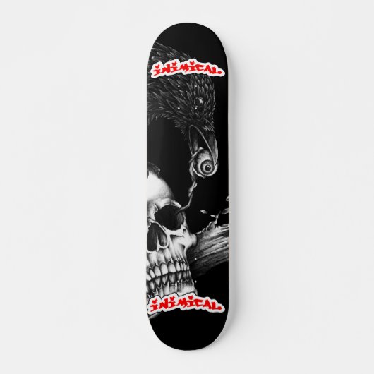 Crow-Deck mit inimitiertem Essen Skateboard (Vorne)