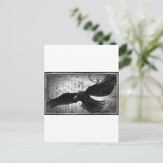 Crow deluxe postkarte (Stehend Vorderseite)