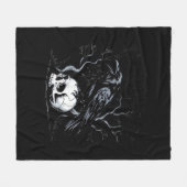 Crow, F-Caw-F Bird Moon Gothic Adult Humor Fleecedecke (Vorderseite (Horizontal))