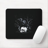 Crow, F-Caw-F Bird Moon Gothic Adult Humor Mousepad (Mit Mouse)